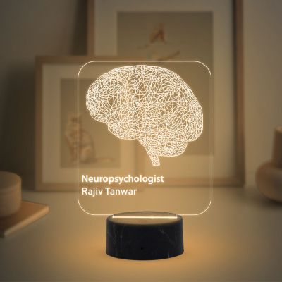 3D Illusion Night Lamp Personalized Neurologist Night Light | Customized Name Lamp with Warm White Light
